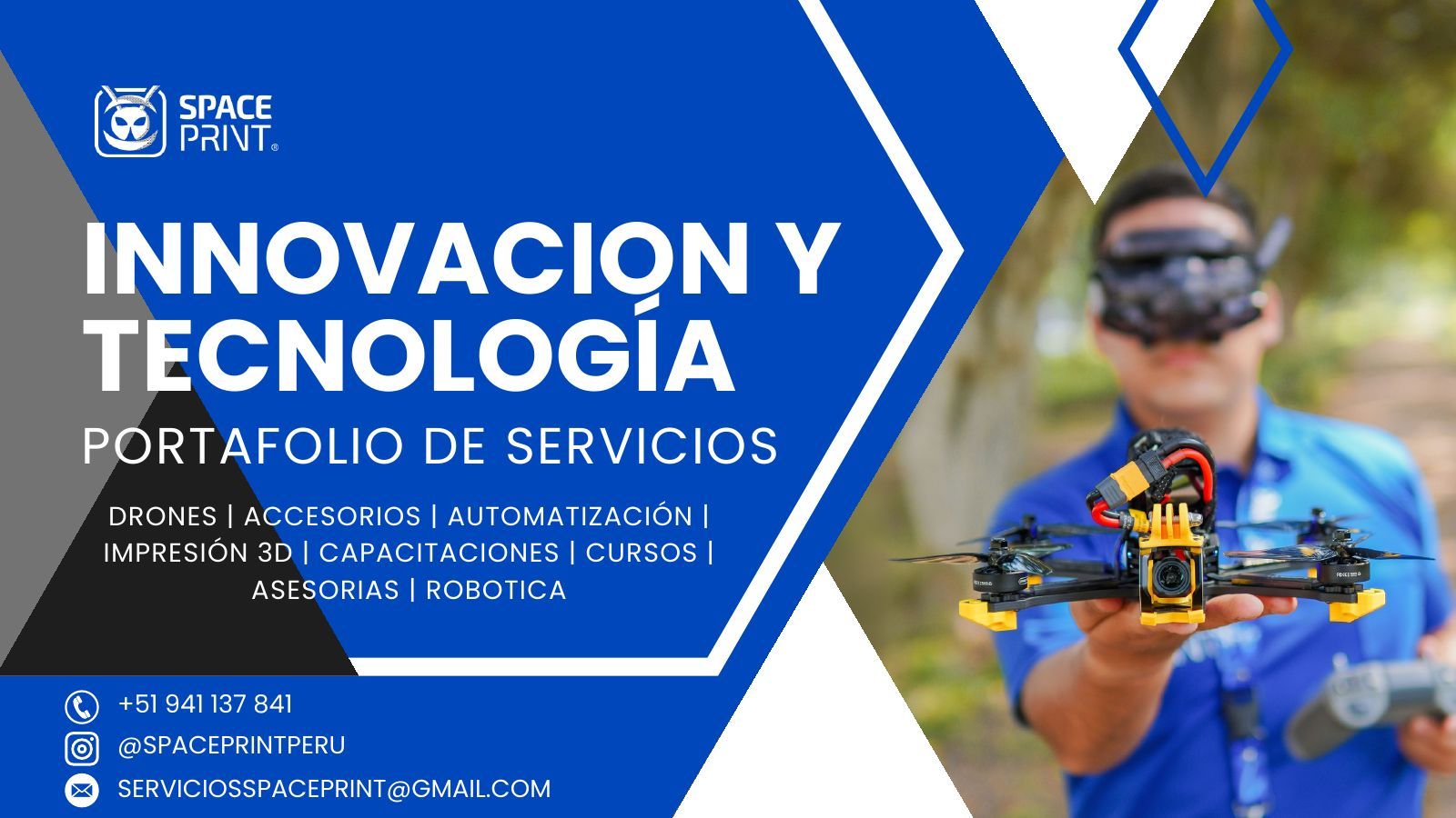 Portada del brochure de Space Print